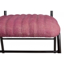 Silla comedor con tapizado espiga color rosa, verde o mostaza y estructura negra. 