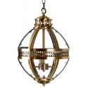 Lámpara colgante de cristal con forma ovalada Aspen y toques dorados