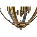 Lámpara colgante de cristal con forma ovalada Aspen y toques dorados