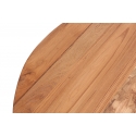 Mesa de madera de teka Chandi con rejilla de fibras naturales 