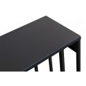 Mesa auxiliar metálica color negro, para trabajar con el portatil en el sofá