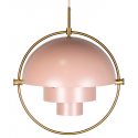Lámpara de techo de diseño Artemide en color rosa y dorado