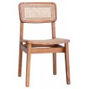 Silla de Madera de Olmo de comedor C-Chair con asiento y respaldo con rejilla