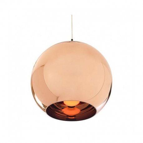 Lámpara Colgante con forma de Bola acabado cobre