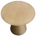 Mesa Auxiliar o mesa de centro dorada con forma de cono y base redonda