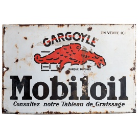 Cartel Esmaltado Vintage Gargoyle