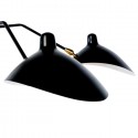 Lámpara Serge de techo negra con 3 brazos orientables