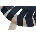 Silla de madera con reposapies con elástico color negro