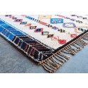 Alfombra de lana para el pasillo con colores vivos de origen indio