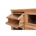 Vitrina de madera de teca con 18 espacios para guardar objetos