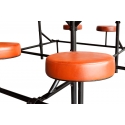 Mesa con sillas de comedor de piel de estilo industrial Brick Lane