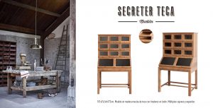 Mueble Secreter madera de teca