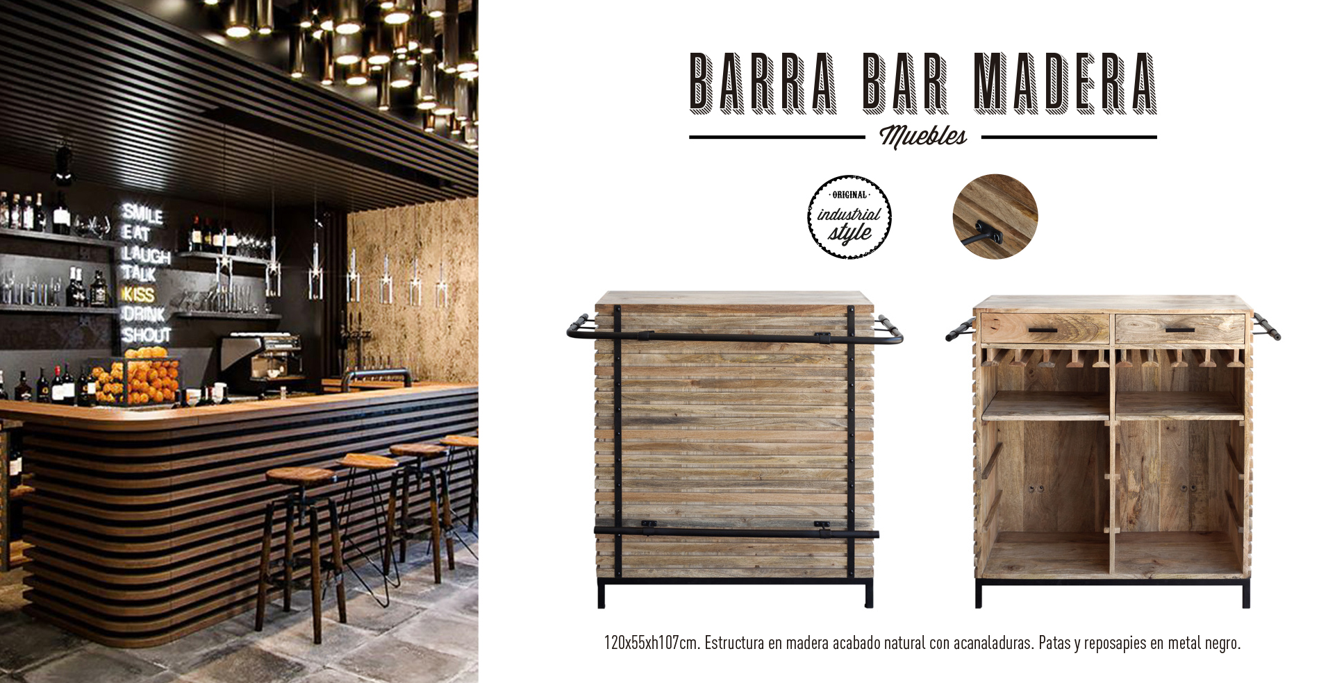 barra bar madera