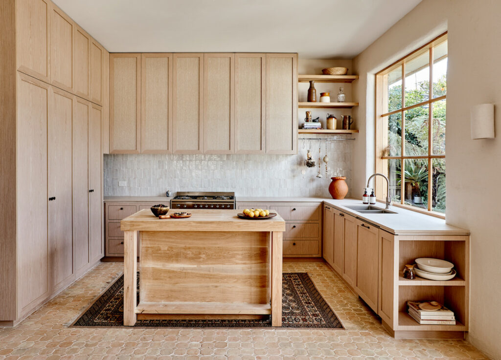 cocina de madera de estilo rústico moderno