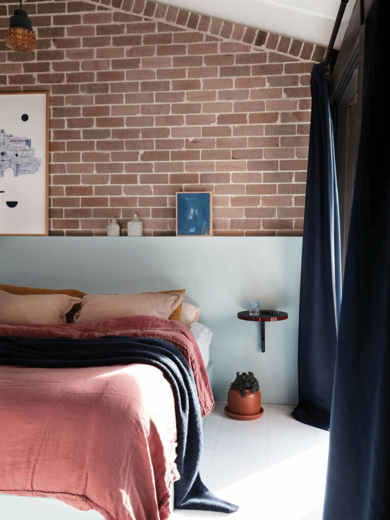 dormitorio decorado con lino